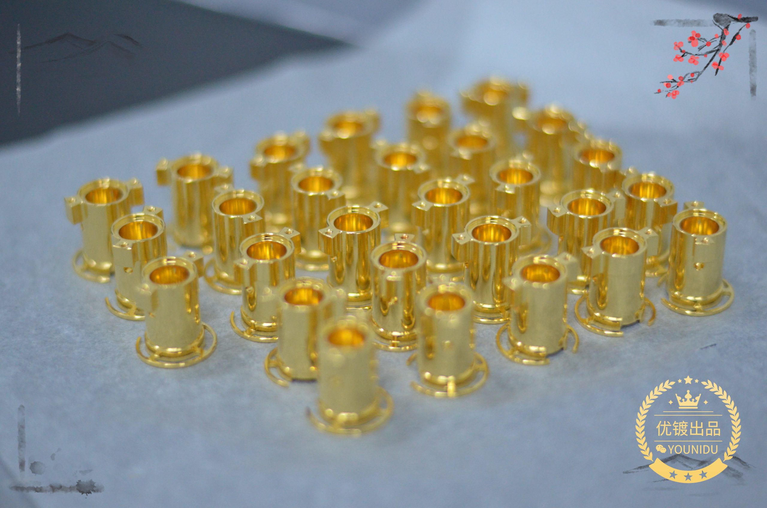 304不锈钢件镀亮金加工