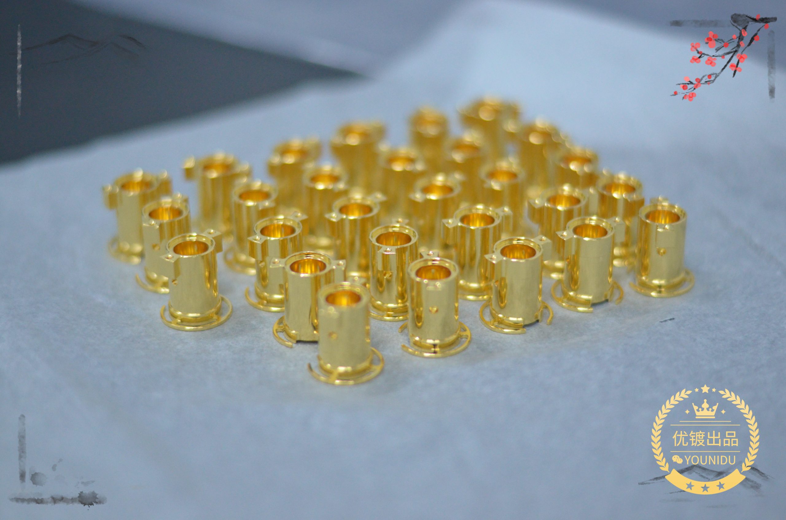 304不锈钢件镀亮金加工