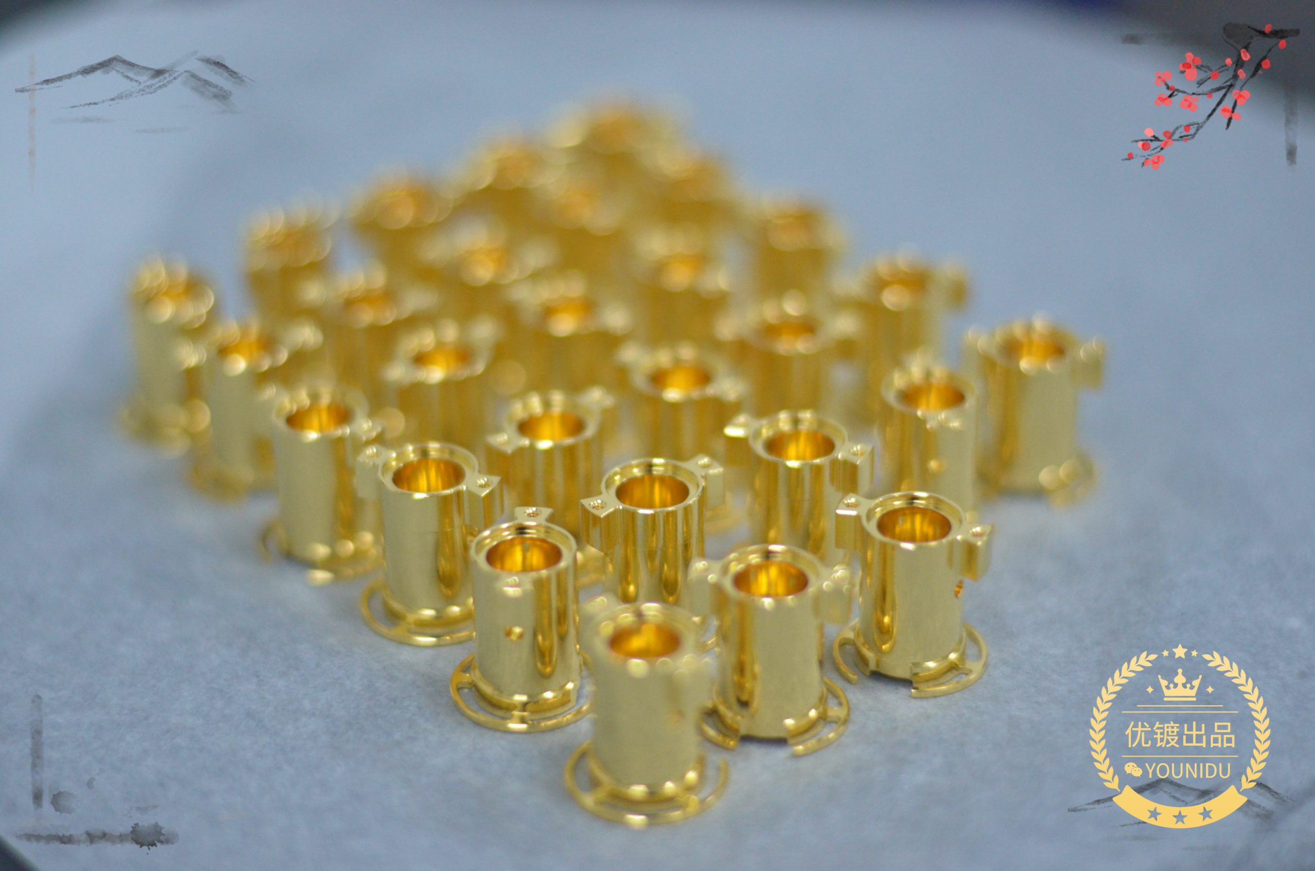 卡套螺母局部镀亮银加工