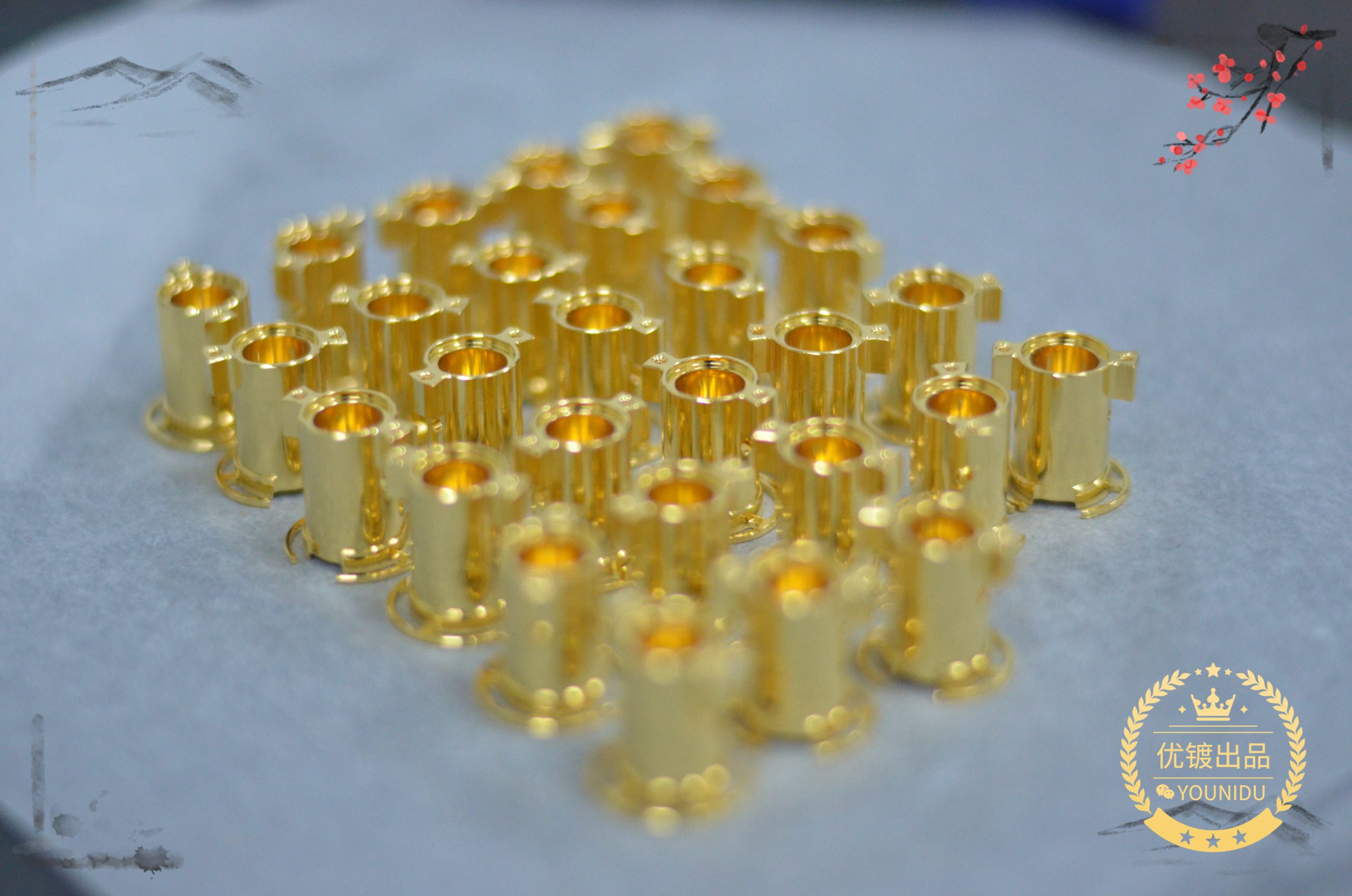 卡套螺母局部镀亮银加工